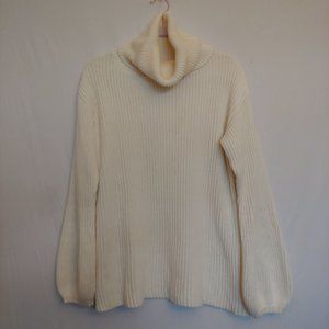 Steele. Label cream chunky cream fisherman turtleneck sweater Small